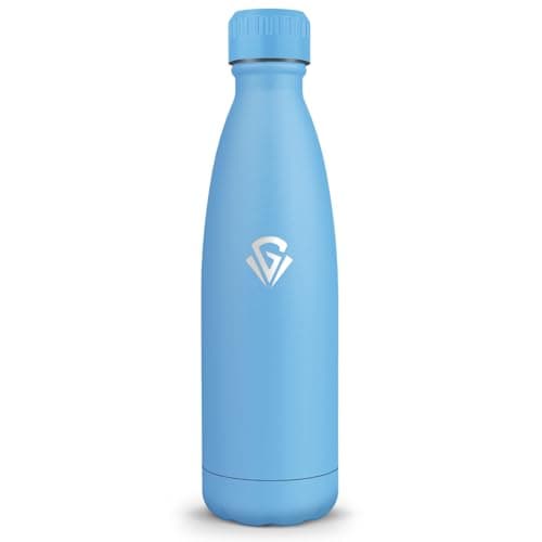 Gourde Isotherme Inox 1000ML pour Boissons Chaudes et Froides - Bouteille Double Mur Étanche Sans BPA — Bleu Ciel - 750ml