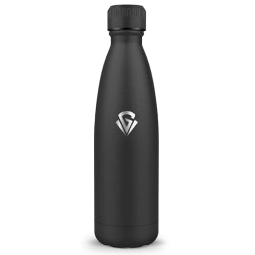 Gourde Isotherme Inox 1000ML pour Boissons Chaudes et Froides - Bouteille Double Mur Étanche Sans BPA — Noir - 750ml