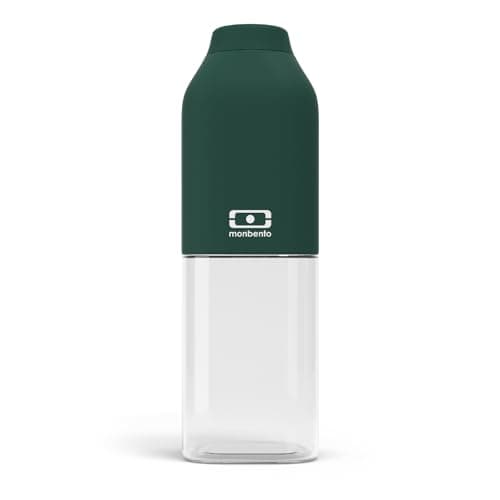 Monbento Bouteille d'Eau MB Positive M Natural Cream 500ml Hermétique pour Bureau Sport Pique-Nique Sans BPA Zéro Déchet — Vert Dark