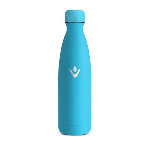 Gourde Enfant HoneyHolly Acier Inoxydable 18/8 Bleu Foncé Étanche Double Isolation Pour Camping Écoles Gymnases — Bleu Ciel - 500ml
