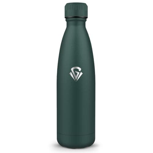 Gourde Isotherme Inox 1000ML pour Boissons Chaudes et Froides - Bouteille Double Mur Étanche Sans BPA — Vert Kaki - 750ml