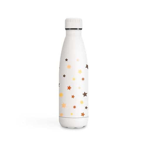 Gourde Inoxydable KollyKolla Isotherme 500ml Impression 3D Sans BPA Reutilisable Enfant Adulte Sport Bureau — 500ml Étoiles