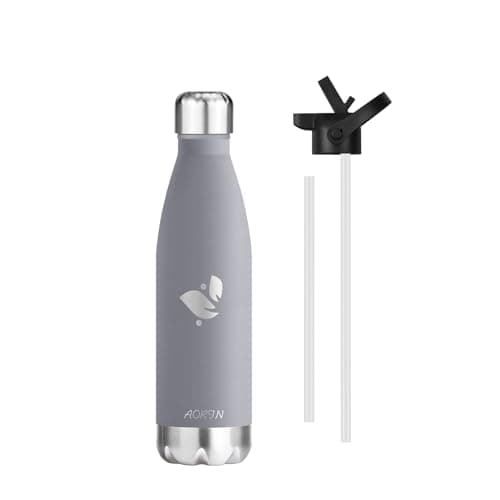 Bouteille d'eau AORIN Double Mur Isolé pour Sport et Voyage - 500ml -Sans BPA, Gourde Inox Étanche pour Enfant et Adulte