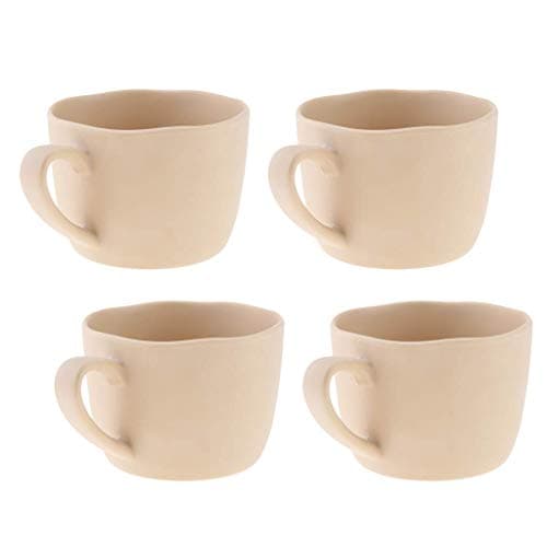 Tubayia Lot de 4 tasses à café en mélamine résistante, parfaites pour fêtes, camping et pique-nique, résistantes et dura — Kaki