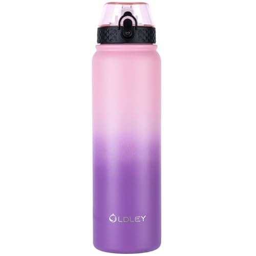 Gourde Oldley en Acier Inoxydable 1L Thermostique et Étanche - Idéale pour Vélo et Camping - Maintient le Boisson Frais — Rose Violet