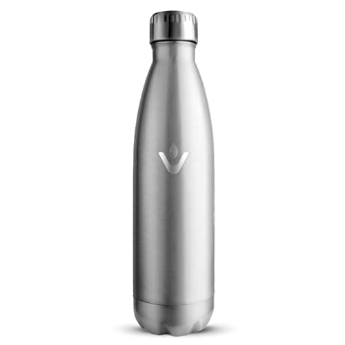 Thermos Gourde Grsta, Gourde Inoxydable 500ml sans BPA, Bouteille Isotherme 24h Froid 12h Chaud pour Enfant et Voyage — Acier Inoxydable