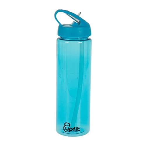 Upfit Gourde Sport - Gourde Transparente avec Pipette Rétractable - Facile à Utiliser avec Une Main - 750 ml