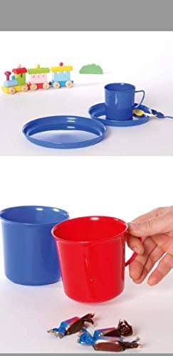 Kimmel Tasse En Plastique Thé Café Pour Enfant Campagne Réutilisable Incassable 330ml Bleu Clair