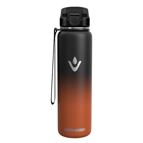 Gourde Inox 500ml enfantsIsothérme BPA FreeÉcole Bureau Sport — Noir & Rouge-0.5l