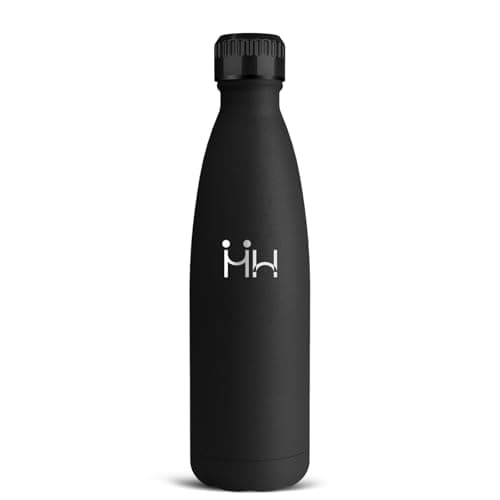 Gourde Isotherme Inox 500ml Anti Fuite pour École et Voyage — Noir