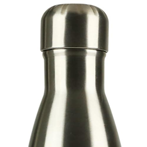Mont-Clair Gourde isotherme sans BPA 500ml - 24h froid & 12h chaud, Bouteille d'eau inox durable - Noir — Argent