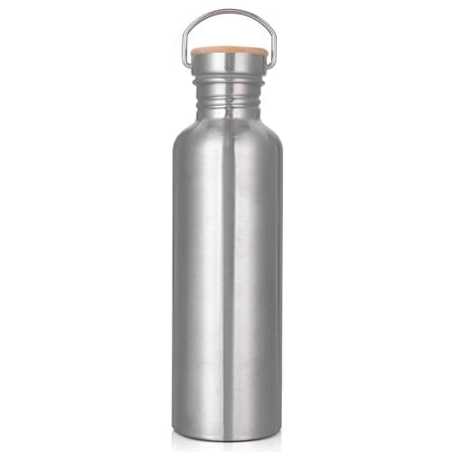 Gourde isotherme en Acier Inoxydable 500 ml Sans BPA Anti-fuite, Idéale pour Sport Fitness Bureau Extérieur, Bouteille D — Argent
