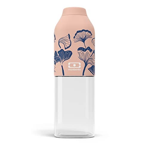 Monbento Bouteille d'Eau MB Positive M Natural Cream 500ml Hermétique pour Bureau Sport Pique-Nique Sans BPA Zéro Déchet — Graphic Ginkgo