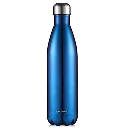 CMXING Thermosgourde Bouteille d'eau en Acier Inoxydable Double Paroi 500ml & 750ml - Isolation Thermique Réutilisable s — Bleu