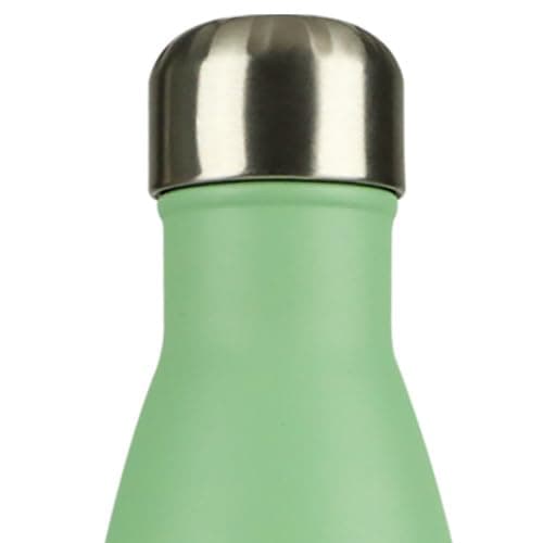 Mont-Clair Gourde isotherme sans BPA 500ml - 24h froid & 12h chaud, Bouteille d'eau inox durable - Noir — Vert Clair