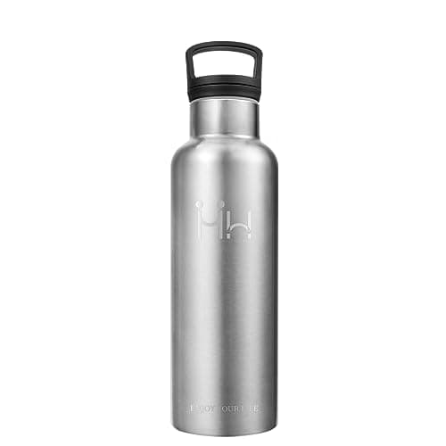 HoneyHolly Gourde Isotherme Anti-Fuite pour Enfants et Adultes 500ML, Réutilisable, Sans BPA, Acier Inoxydable à Double — Inox-1l