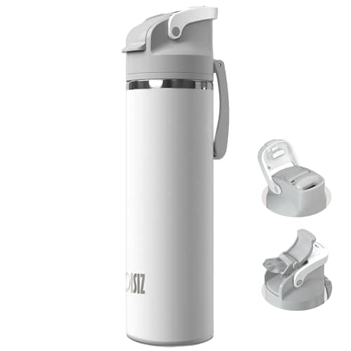 OISIZ Gourde Isotherme 720ml/24oz 2 en 1 avec couvercle à paille, Verrouillage de sécurité en un clic, 100% étanche cons — Iceberg