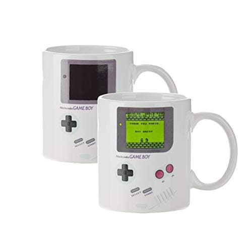 Tasse Changeante de Chaleur Gameboy - Cadeau Officiel pour Gamers et Nerds, 290ml (10 fl oz), Noir