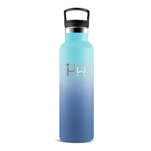 Bouteille Isotherme Inox 500ml Facile à Transporter Pour Bureau Voyage Camping École 24h Froid 12h ChaudSans BPA — Bleu-bleu Foncé