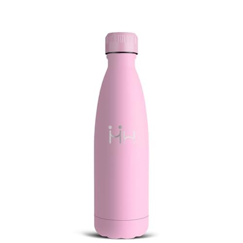 Gourde Isotherme Inox 500ml Anti Fuite pour École et Voyage — Rose