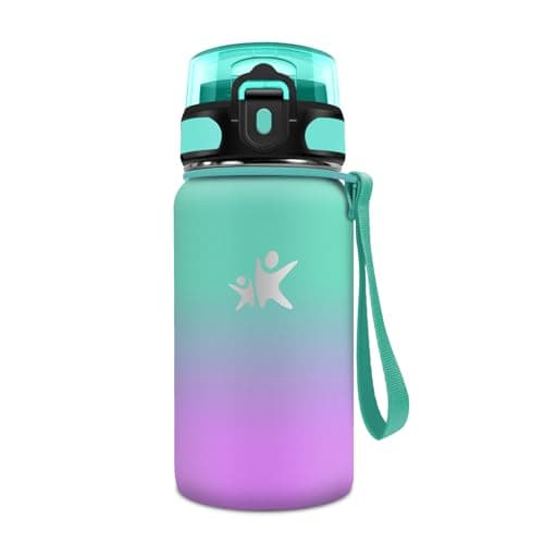 Gourde Isotherme KollyKolla 500ml pour Enfant | Étanche, Reutilisable sans BPA, pour l'école et le Bureau | Fitness — 500ml丨lac Vert + Violet