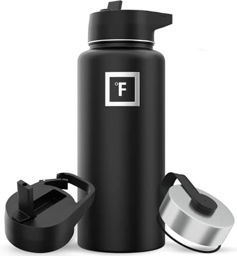 Gourde Isotherme Inox Étanche 1200 ml - Parfait pour Sport et Voyage - Idéale pour Enfants et Adultes — Midnight Black