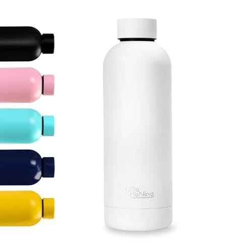 Otto Koning Gourde isotherme 500ml sans BPA Bouteille d'eau étanche gardant les boissons froides 24h et chaudes 12h — Blanc