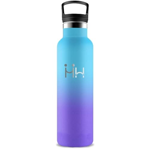 GourdeIsotherme 1L AcierInoxydable AntiFuite pour Randonnée Voyage Camping — Bleu-violet