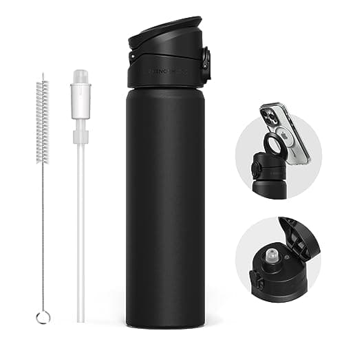 Gourde Isotherme en Acier Inoxydable | Gourde Sport avec Poignée et Trépied Ajustable, Compatible MagSafe, Étanche - 700
