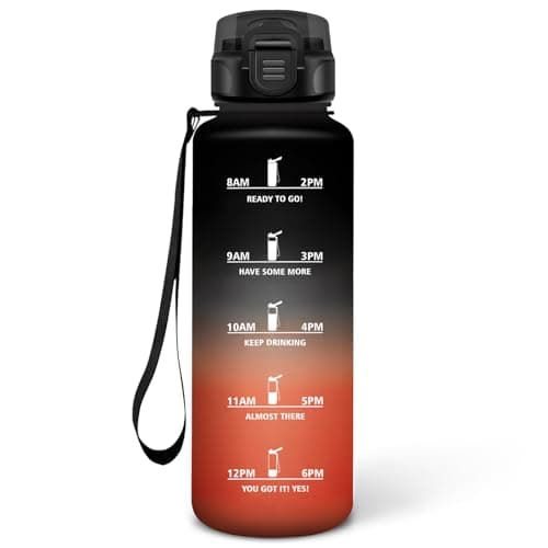 Gourde Enfant 500ml Noire-Rouge, Anti-Fuite et Facile à Nettoyer, Idéale pour l'École, Velo et Voyage — Noir-rouge-1