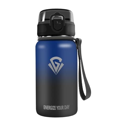 Gourde Enfant Grsta 500ml Isotherme Facile à Nettoyer — Blue-black