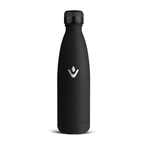 Gourde Isotherme Grsta 500ml Inoxydable Anti Fuite, Idéale Enfant Bureau Velo — Noir