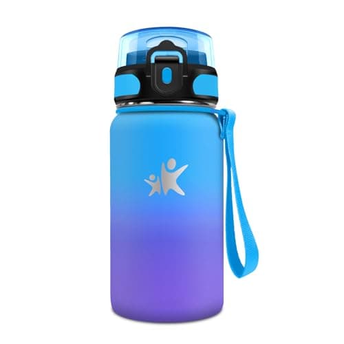 Gourde Isotherme KollyKolla 500ml pour Enfant | Étanche, Reutilisable sans BPA, pour l'école et le Bureau | Fitness — 500ml丨bleu + Tout Violet Foncé