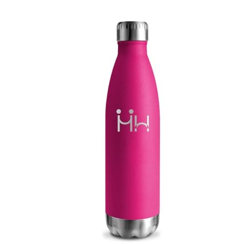 Gourde Isotherme 500ml Sans BPA En Acier Inoxydable, 24h Froid & 12h Chaud, Anti-Fuite pour Voyage, École et Bureau — Rose Rouge