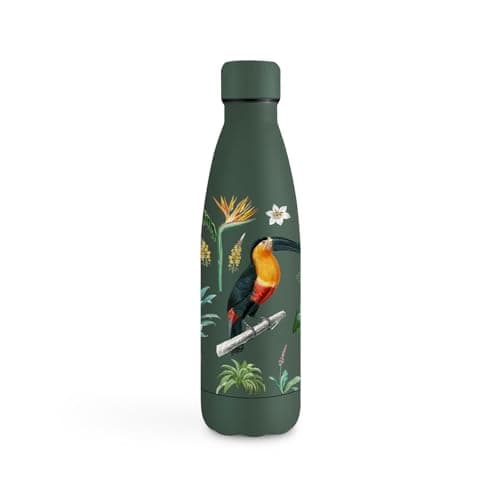 Gourde Inoxydable KollyKolla Isotherme 500ml Impression 3D Sans BPA Reutilisable Enfant Adulte Sport Bureau — 500ml Forêt Tropicale Humide
