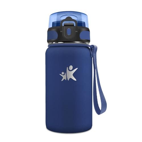 Gourde Isotherme KollyKolla 500ml pour Enfant | Étanche, Reutilisable sans BPA, pour l'école et le Bureau | Fitness — 500ml丨bleu Foncé