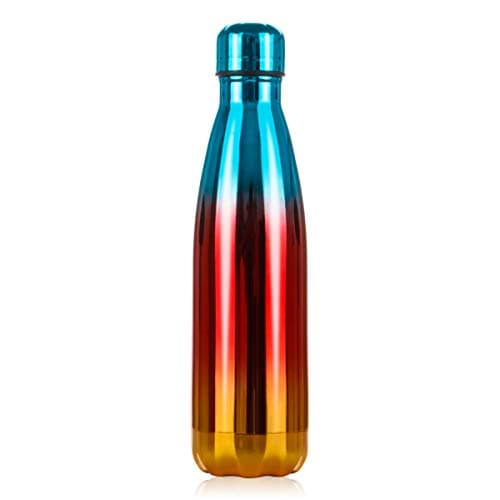 Lalafancy Bouteille d'eau en Acier Inoxydable Sans BPA pour Outdoor & Travail - Thermos Double Paroi 24h Froid & 12h Cha — Blond + Orange + Bleu-500ml