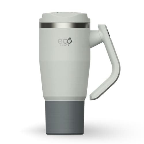 Evergreen ECOROOTS - Tasse Café Isotherme | Couvercle Antifuite | Acier Inoxydable | Sans BPA | Thermo Café Voyage | Tas — Gris (Nasa)