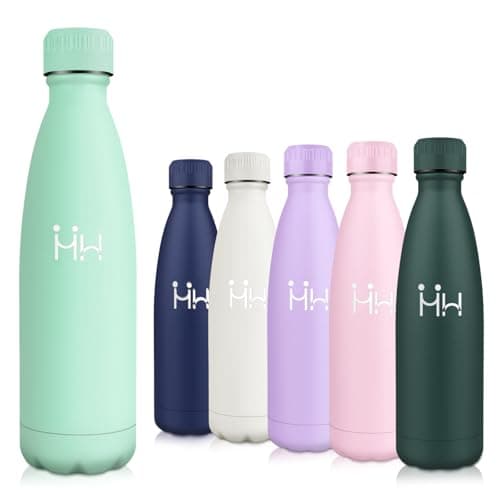 Gourde Isotherme Motswedi 500ml, 24h Froid & 12h Chaud, Gourde Enfant Anti-Fuite sans BPA, Bouteille Inox pour Sport, Fi — Bleu Vert-500ml