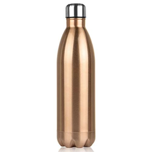Gourde Inoxydable Isotherme Réutilisable 500ml Fleurs Rouge — Or