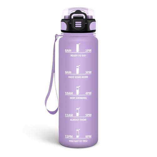 Gourde Enfant 500ml Noire-Rouge, Anti-Fuite et Facile à Nettoyer, Idéale pour l'École, Velo et Voyage — Violet