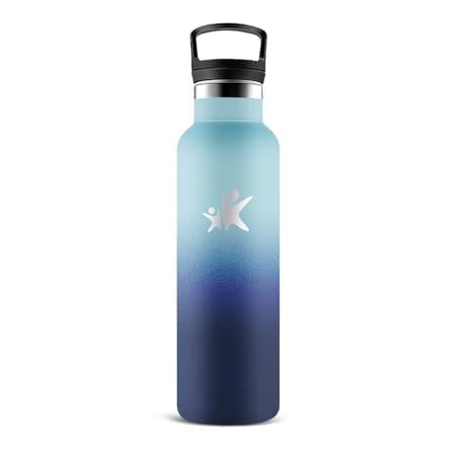 Gourde Isotherme Inox 500ml Anti Fuite pour Randonnée & Camping — Jb-bleu
