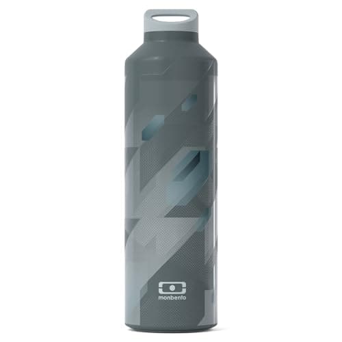 MONBENTO Bouteille Isotherme 12h MB Steel Silver 500ml - Bouteille Inox Sans BPA - Parfaite pour Eau, Thé, Café — Graphic Dimensions