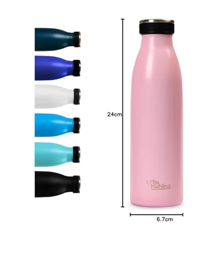 Otto Koning Gourde isotherme 500 ml - Conserve la température des boissons pendant 12-24h - Bouteille étanche sans BPA
