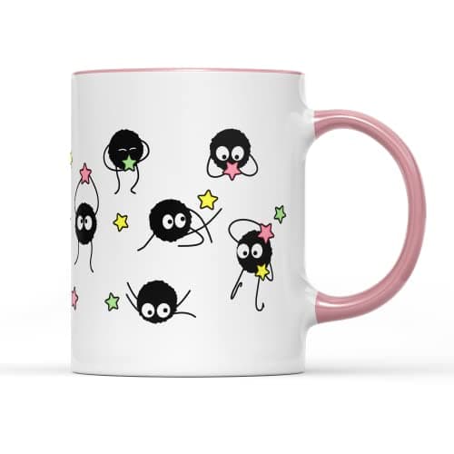 SmartyPants Soot Sprites Tasse à café enveloppante avec poignée en céramique résistante, passe au lave-vaisselist et au