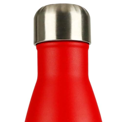 Mont-Clair Gourde isotherme sans BPA 500ml - 24h froid & 12h chaud, Bouteille d'eau inox durable - Noir — Rouge
