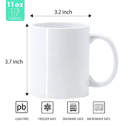 Ensemble de tasses sublimation SIGNZWORLD pour café et boissons | Taille 325ml | Boîtes incluses | Idéal pour les amateu
