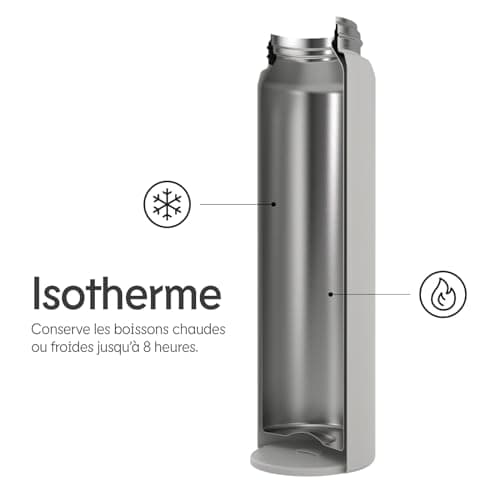 Gourde Isotherme en Acier Inoxydable | Gourde Sport avec Poignée et Trépied Ajustable, Compatible MagSafe, Étanche - 700