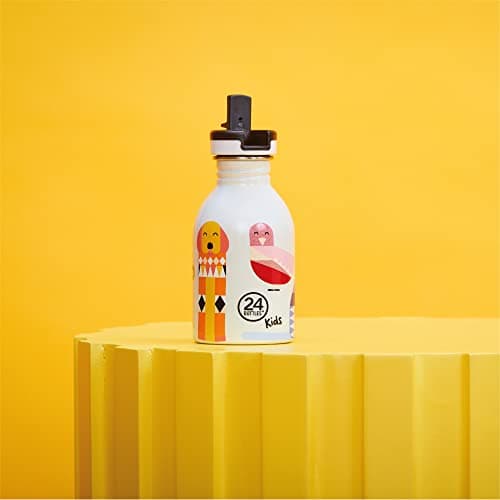 Bouteillekids24Bottles MaternellePrimairePaille250mlHermétiqueInoxydableBPAFreeLégèreGourdeEnfantSportLoisirSûre