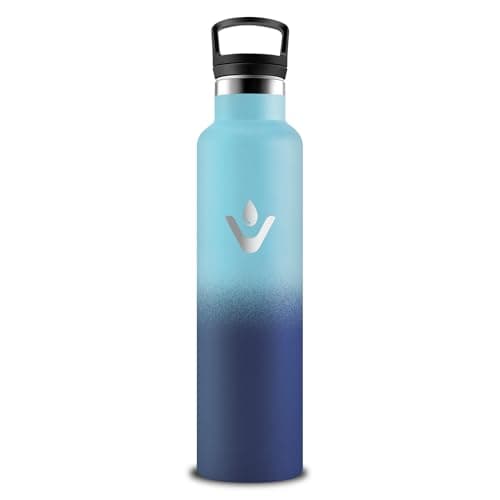 Gourde Isotherme Grsta 500ml pour Sport et Randonnée Avec Paille Anti-Fuite — Bleu-bleu Foncé